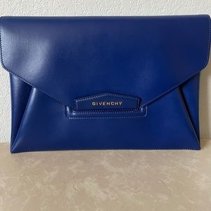 Givenchy Blue Antigona Envelope Clutch